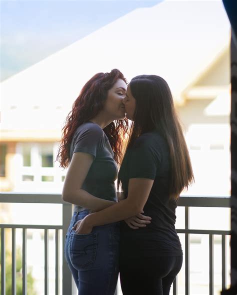 kiss lesbian gif|two attractive lesbian girlfriends passionately kissing and。